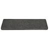 Carpet Stair Treads 15 pcs - Grey & Black, Non-Slip Mats