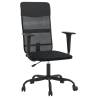 Adjustable Black Mesh & Faux Leather Office Chair - Comfortable Design