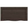 Dark Brown Bathroom Countertop - Solid Oak 40x30cm | Hipo Market