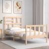 Solid Wood Bed Frame with Headboard 100x200 cm - HipoMarket