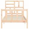 Solid Wood Bed Frame with Headboard 100x200 cm - HipoMarket