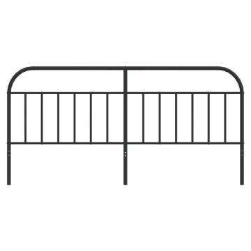 Stylish Black Metal Headboard - 193 cm | HipoMarket