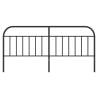 Stylish Black Metal Headboard - 193 cm | HipoMarket