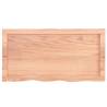 Light Brown Wooden Bathroom Countertop - Solid Oak 80x40 cm