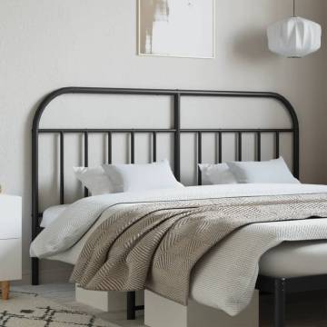 Stylish Metal Headboard Black 160 cm - Robust & Sleek Design