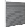 Garden Fence WPC 1737x186 cm Grey | Durable Privacy Barrier