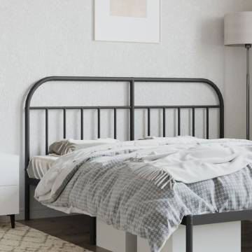 Stylish Metal Headboard Black 160 cm - Robust & Sleek Design