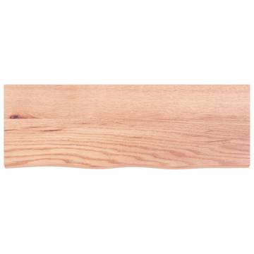 Light Brown Solid Wood Bathroom Countertop - 80x30 cm