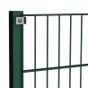 Iron Fence Panel with Posts 11.9x0.8m - Moss Green