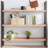 Light Brown Wall Shelf | Solid Oak Wood, 120x30 cm