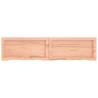 Light Brown Wall Shelf | Solid Oak Wood, 120x30 cm