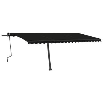 Manual Retractable Awning with LED - 500x350 cm Anthracite