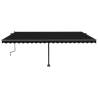 Manual Retractable Awning with LED - 500x350 cm Anthracite