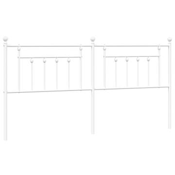 Stylish Metal Headboard in White - 200 cm | HiPo Market