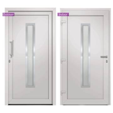 Front Door White 108x208 cm - Elegant & Secure Entryway