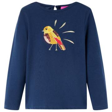 Kids' Long Sleeve Navy Blue T-Shirt | Comfortable & Stylish