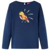 Kids' T-shirt with Long Sleeves Navy Blue 128 Colour navy blue Size 128 (7-8y) 