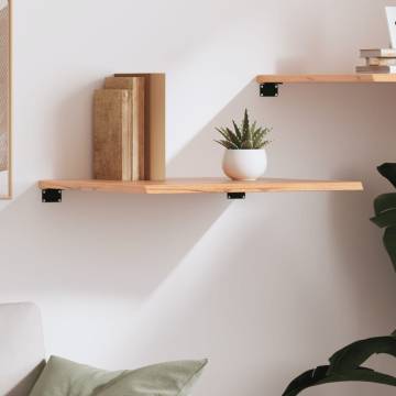 Light Brown Solid Oak Wall Shelf - 60x50 cm | Hipo Market