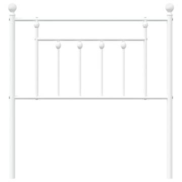 Metal Headboard White 80 cm - Stylish & Sturdy Design