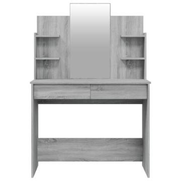 Stylish Grey Sonoma Dressing Table Set - 96x40x142 cm