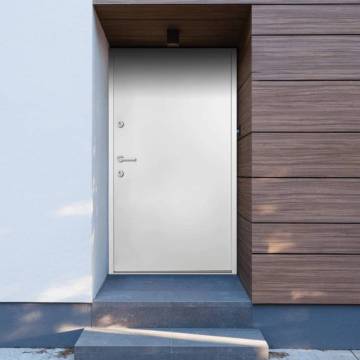 Elegant White Aluminium Front Door 100x200 cm | Hipo Market