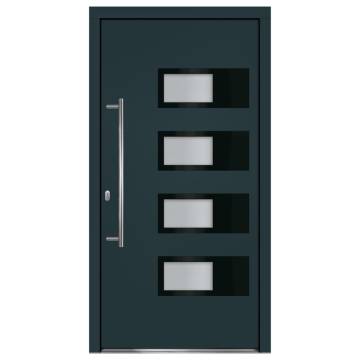 Front Door Anthracite 110x210 cm - Premium Aluminium & PVC