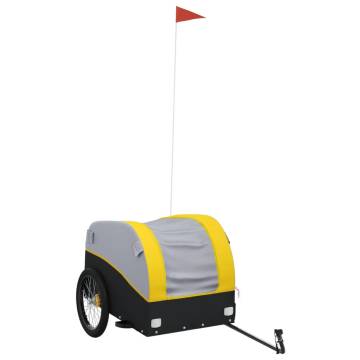 Bike Trailer Black and Yellow - 45 kg Iron | HipoMarket