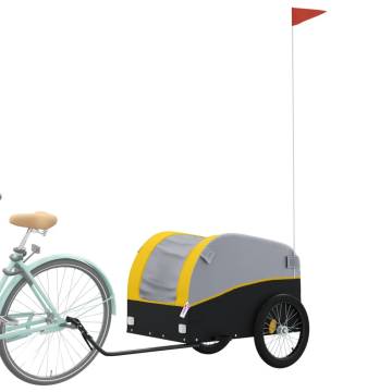 Bike Trailer Black and Yellow - 45 kg Iron | HipoMarket