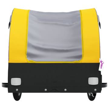 Bike Trailer Black and Yellow - 45 kg Iron | HipoMarket