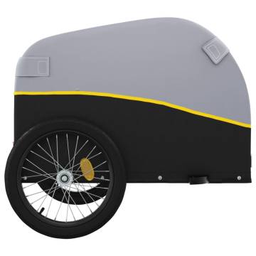 Bike Trailer Black and Yellow - 45 kg Iron | HipoMarket