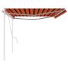 Manual Retractable Awning 5x3m - Orange & Brown | Hipomarket