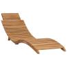 Folding Sun Lounger with Table - Solid Teak Wood | HipoMarket