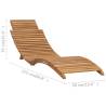 Folding Sun Lounger with Table - Solid Teak Wood | HipoMarket