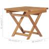 Folding Sun Lounger with Table - Solid Teak Wood | HipoMarket