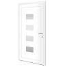 Front Door White 100x200 cm Aluminium & PVC | HipoMarket UK