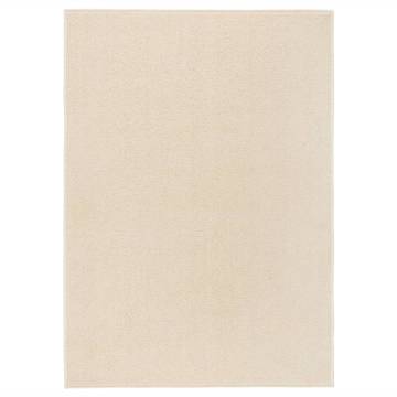 Elegant Cream Short Pile Rug 240x340 cm | Hipomarket