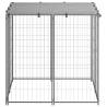 Dog Kennel Silver 110x110x110 cm Steel - Durable & Safe