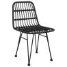 7 Piece Garden Dining Set - Black Poly Rattan | HipoMarket UK