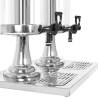 Double Juice Dispenser - Stainless Steel 2 x 8 L | HipoMarket