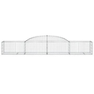 Arched Gabion Baskets - 10 pcs Galvanised Iron | Hipo Market