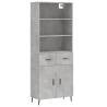 Highboard Concrete Grey - Stylish Storage Solution | Hipomarket