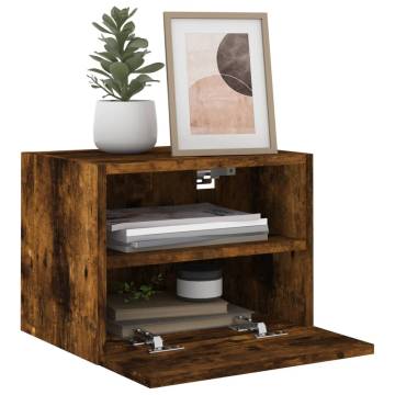 Smoked Oak TV Wall Cabinet - Stylish & Space-Saving Design