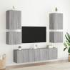 TV Wall Cabinet Grey Sonoma - Space-Saving Solution | HipoMarket