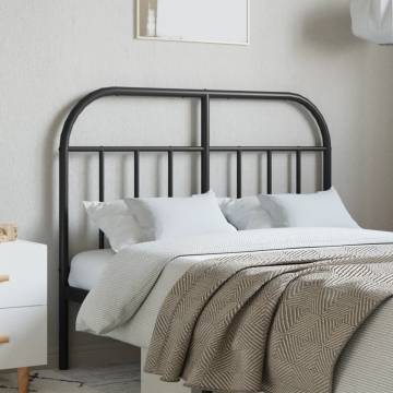 Metal Headboard Black 120 cm - Stylish & Sturdy Design