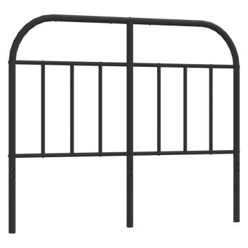 Metal Headboard Black 120 cm - Stylish & Sturdy Design