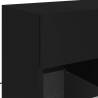 TV Wall Cabinet with LED Lights - Black 58.5x30x60.5 cm