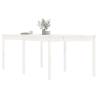 White Garden Table 203.5x100 cm | Solid Pine Wood Outdoor Furniture