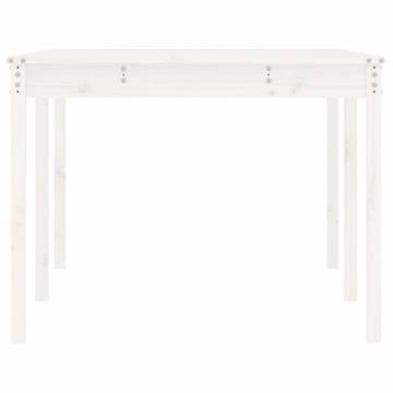 White Garden Table 203.5x100 cm | Solid Pine Wood Outdoor Furniture