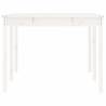 White Garden Table 203.5x100 cm | Solid Pine Wood Outdoor Furniture