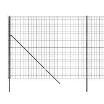 Wire Mesh Fence Anthracite 2.2x25m | Galvanised Steel Fence